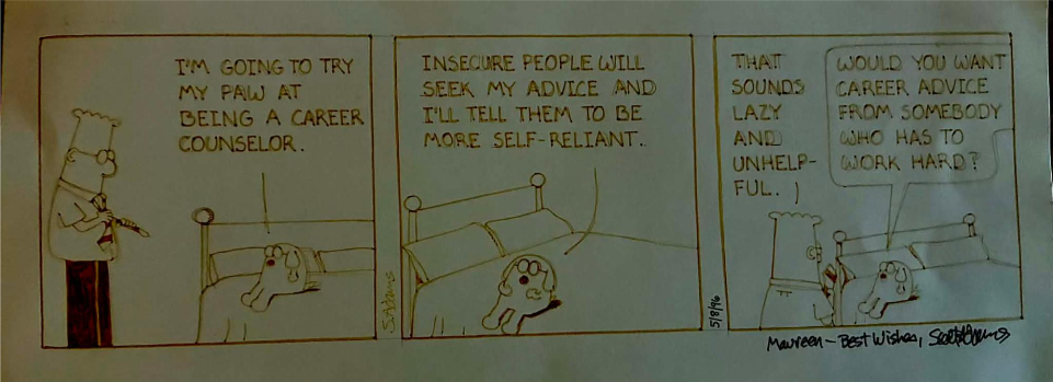 Dilbert Comic signed by Scott Adams